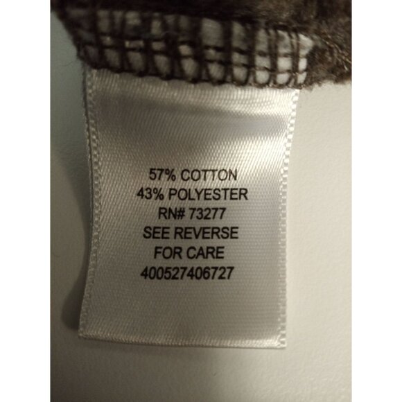 Croft and Barrow Men's Brown Quarter Zip Easy Care Sweater Sz XL - Picture 6 of 7